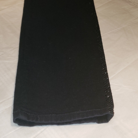 NYDJ New TUXEDO Jewel Stud Embellished Seam Skinny Jeans Jeggings BLACK Women's - Picture 14 of 16